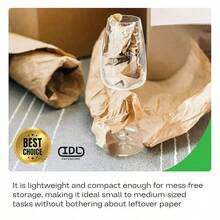 Rollo de papel kraft café grande hecho en - Grosor de 30 libras - Papel de embalaje kraft natural para embalar, relleno de aspiradora - Kraft grueso: 50 libras. - Ver 7