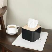 Mini Square Wooden Lid Tissue Box Holder - Decorative Angled Tissue Box For Bathroom, Living Room, Bedroom Countertops, Versatile Home Decor, Easter