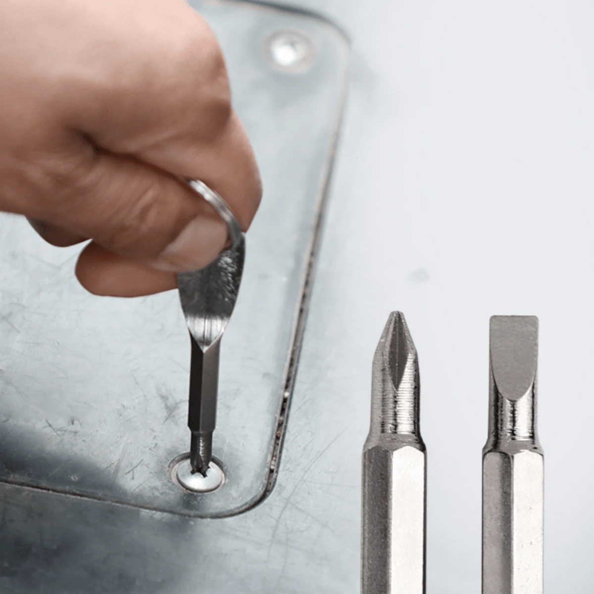 2pcs.Outdoor, Portable, Screwdriver, Portable, Multi-Functional Tools, Word, Cross, Screwdriver