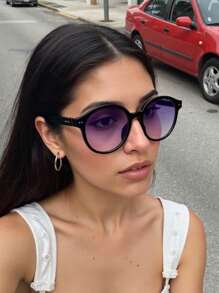 sharif 1 Pair Ins Round Face Fashion Glasses For Women, Style, Street Photography