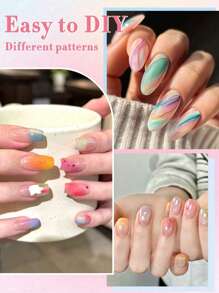 XEIJAYI 15ml Blooming Glue Gel Nail Polish UV LED Soak Off Top Gel Glossy Sealer Shiny Varnish - 無色 - 查看 5