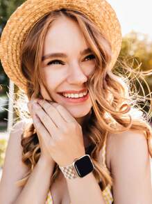 格纹弹力尼龙环带兼容 表带 38 毫米 40 毫米 41 毫米 42 毫米 44 毫米 46 毫米 49 毫米黑白棋盘格可调节编织运动柔软弹性兼容 表带 SE Ultra 系列 11/10/9/8/7/6/5/4/3/2/1