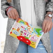 Teacher Gift, Letter Print Makeup Bag "To The Best Teacher Ever", Zipper Pouch As Gift, Travel Makeup Bag, Makeup Organizer, Makeup Case - 彩色 - 查看 1