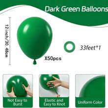 10/20/30/40/50个深绿色气球18/12/10/5英寸，森林绿乳胶气球适用于圣诞节丛林足球热带野生动物生日派对装饰 - 墨綠色 - 查看 15