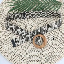 1pc Women's Solid Color Casual Bohemian Retro Street Elegant Elastic PP (Polypropylene) Woven Belt, Suitable For Summer