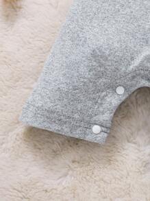 New Baby Girl Summer Infant Unisex Letter Print Short Sleeve Jumpsuit