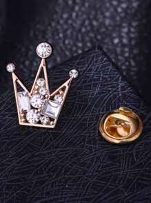 1 件男士西装皇冠形水晶胸针、翻领别针、衬衫夹，与张颂文同款，夏季 - 彩色 - 查看 12