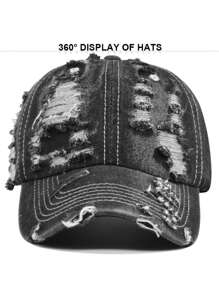 2025 Spring/Summer New Distressed Denim Baseball Cap, Vintage Washed Casual Versatile Snapback Hat, Unique Unisex Couple Design