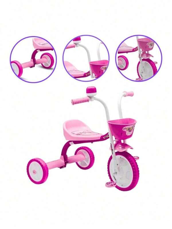 Triciclo Motoca Modelo You 3 Girl Rosa Linda - Meninas com muita segurança e Conforto marca Nathor
