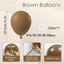 10/20/30/40/50 sztuk Brązowe balony 18/12/10/5 cali, Brązowy lateksowy zestaw balonów na przyjęcia urodzinowe, imprezy pod prysznicem, wesele, Święto Dziękczynienia, rocznica, dekoracje balonowe - Maszyna do kart retro - Zobacz 4