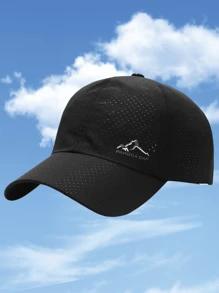 1pc Men's Summer Breathable Quick-Dry Baseball Cap, Lightweight UV Protection, Adjustable Curved Brim Sports Sun Hat For Outdoor Use