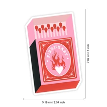 1PC Fireheart Matchbox Sticker – Fantasy Book Lover Vinyl Decal | Fireheart Geïnspireerd Ontwerp Voor Fantasy Fans | Perfect Cadeau Voor TOG En Romantasy Enthousiastelingen | Waterdicht Voor Laptops, Journals, Waterflessen