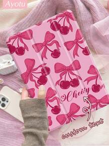 Ayotu 1 pieza Funda protectora personalizada para iPad con diseño de nombre y texto, funda personalizada compatible con iPad de 10.ª generación, iPad Pro 11 pulgadas (M4)-2024, Galaxy Tab S7/S8 de 11 pulgadas, con ranura para lápiz, función de suspensión/activación, gran regalo para niños, familia, mascotas, cumpleaños, aniversario, Año Nuevo, vuelta al colegio - Multicolor - Ver 4