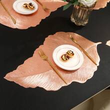 1 pieza Mantel individual con forma de hoja de arce con aislamiento térmico y antideslizante, decoración de estilo americano para mesa de comedor, decoración del hogar, decoración de aniversario, mantel romántico de amor, decoración navideña, boda, fiesta, decoración de cocina y comedor