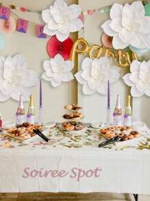 Set de 3 decoraciones de flores artificiales para la pared, DIY para decoración de boda y hogar, flores de papel de color rosa claro para fondo de fiesta, adecuado para decoración de pared y arcos de fiesta de cumpleaños, día de San Valentín, y ambientación de festivales