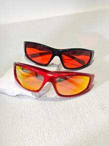 1/2 chiếc Kính đạp xe thể thao thời trang Unisex, phù hợp với phong cách đường phố, tiệc tùng, đi bộ đường dài, cắm trại, món quà tuyệt vời cho bạn bè trong kỳ nghỉ hè ở bãi biển, ngoài trời, du lịch - Nhiều màu - Xem 5