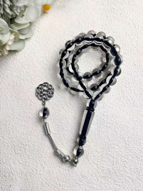 1 pieza Conjunto de 45 cuentas de oración de 10mm Tasbih pulsera, para el culto diario