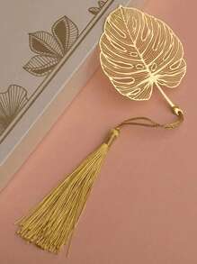 Flower Metal Bookmark, 1 Metal Tassel Bookmark, Gold Hollow Bookmark, Suitable For Book Fans, Writers, Readers, Teenagers, Men, Women, Adults, Essential For Back To School Season - Multicolor - View 3