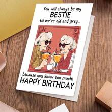 Best Friend Birthday Card With Envelope, "You Will Always Be My Best Friend Until We Grow Old" Birthday Gift For Best Friend, (12cm/4.7inx17cm/6.7in), Friendship Card, Birthday Card - Multicolor - View 8