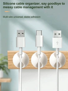 10 件装电线固定夹，家电电线整理器，粘性线缆管理，电话 USB 充电器电线固定夹，桌面线缆管理，强力粘性电线固定夹，家庭办公室汽车墙壁床头柜书桌电线整理器旅行必需品