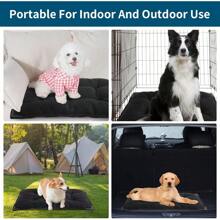 Chew Proof Dog Bed With Metal Rivet Corner For Medium Dogs Stable Kennel Pad Mat For Teething Puppy Durable Indoor Outdoor Crate Pad For Medium Dog Crates 35"X22" - as pic - View 7