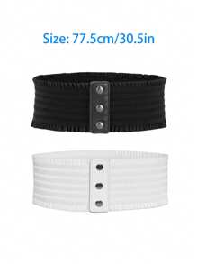 1件装女士弹力束腰带，宽边腰部束腰带，微流苏连衣裙修身小丑腰带，适合搭配上衣、连衣裙和其他服装，万圣节束腰带配饰，女士连衣裙西部牛仔乡村复古女式束腰带，连衣裙束腰带，塑形腰部，收腹提臀 - Color - 查看 24