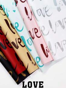 20 张/包全新 LOVE 防水花卉包装纸、花束包装、薄纸