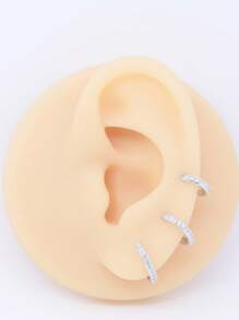1pc Zirconia Stone Open Nose Ear Ring Septum Earrings Septum Ring Piercing Fashion Jewelry