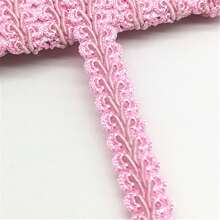 1.8 米涤纶编织花边 DIY 服装缝纫用品 蕾丝面料曲线花边 用于缝纫工艺品、服装配件 缝纫配件 - 彩色 - 查看 19