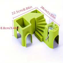Cage à hamster avec un jouet bouilloire, bol à nourriture, plateforme de salle de bain, maison d'évasion et base de cage. Combinaison de cage en fil d'or et de jouet