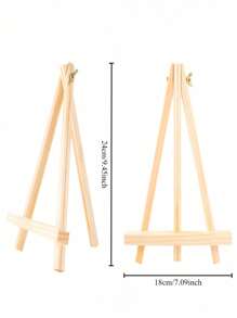 1 件木制画架支架 - 便携式三角形展示架,用于画布、照片、标志 - 桌面绘画画架,适用于艺术家、工艺品展览、婚礼 - 通用艺术展示架、学校用品 - 艺术展示架 - 礼品展示架 - 画框展示架 - 艺术学校用品 - 美术用品 - 彩色 - 查看 3