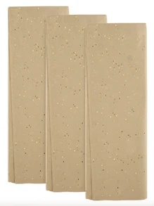 20张50*66厘米闪光薄纸，大号白色牛皮纸无酸艺术纸，适用于礼品包装、收纳、包装、美术工艺用品散装包装、档案碎纸配件包装，适用于婚礼生日派对回礼装饰DIY流苏碎纸填充物五彩纸屑包装装饰、素描和剪纸，适用于艺术工艺和包装，也适用于鲜花包装。 - 卡其色 - 查看 7