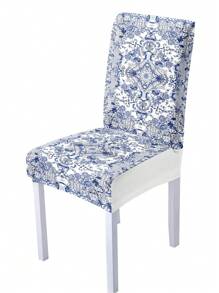 4/6pcs Bohemian Style Milk Silk Printed Elastic Removable Washable Chair Covers, Suitable For Restaurants, Hotels, Ceremonies, Festivals Decoration