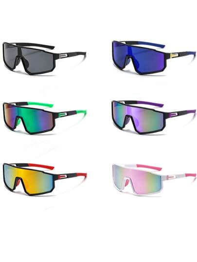 1pc Women's Integrated Ski Goggles, Colorful Coated Sports Windproof Driving Cycling Glasses Easy Comfort Casual Outfits Outdoor Cycling Glasses For Summer Beach Vacation,Outdoor,Travel Autumn Accessories Goggles