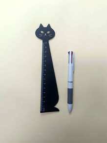 1pc Cute Cat Shaped Wooden Ruler - Ideal For School, Home And Office Supplies, Back To School Essential, Perfect Gift For Cat Lovers, Party Favor For Halloween, Thanksgiving, Christmas And More Back To School,Rulers - Multicolor - View 16