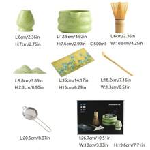 1pc Japanese Ceramic Matcha Bowl With Lip, Matcha Tea Set With Matcha 4-Piece Color Box Set Back To School - Multicolor - View 3