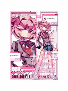 1 件游戏 Dokis D-Dokis 俱乐部海报动漫女孩海报帆布画壁画艺术海报客厅装饰家居装饰画无框 - 彩色 - 查看 27