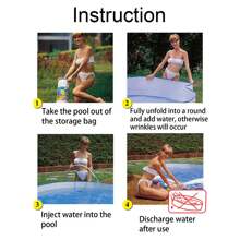 Large Family Round Pool, Hard Plastic, Easy Set Pool For Kids, Adults, Pet Dogs, Wading Or Swimming Pool For Outdoor, Garden, Backyard, Summer Water Party, Quickly Set Up Play Pool For Kids Plastic Outdoor Swimming Pool Non-Inflatable Folding Round Water Pool Children Snapset Swimming Pool, Pool Portable Snapset Swimming Round Pools For Kids, Adults, Toddlers, Large Pet Dog Hard Plastic Kiddie Pool, Quick Pop Up Foldable Wadding Large Family Pool, Portable Kiddie Pool For Kids - Hard Plastic Snapset Pool For Large Dogs - Ideal Foldable Pet Pool For Wading Or Swimming Summer Fun Pool (Ocean) - Ocean - View 7