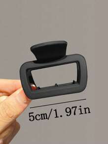 4 Stück/1 Stück Damen Mittel 5cm/1,97 Zoll schwarze & braune quadratische Kunststoff leichte Haarspange, modische vielseitige hochwertige elegante einfache einfarbige Haarklammer, geeignet für täglichen Ausgang, Lässig, Party, Pendeln, Urlaub, Gesichtswäsche, Make-up, passende Kleidung Haarspangen Haarklammer Haarklammern Haarklammer Haarfänger Clip, Klammer Herbst Winter Haaraccessoires für Frauen - Kleine Kielgreifklemme - Übersicht 3