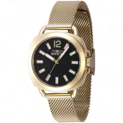 Invicta 47324 Women's Wildflower Black Dial Mesh Bracelet Watch