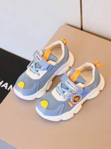 Children Hook And Loop Soft Sole Anti-Skid Casual Sports Shoes,Breathable For Spring, Unisex