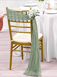 10/20 pezzi Fasce per sedie verde salvia di Bali, decorazioni rustiche per sedie con fiocco, coprisedia per matrimonio, banchetto, festa, casa, cucina (40,6 x 274,3 cm)