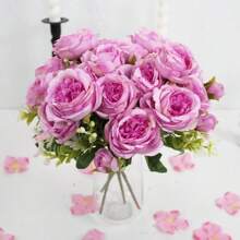 3PCS, Artificial Wedding Bouquet Of Roses, Imitation Plant Plastic Love Grass Fruit Foam Ball Combination Of Flowers, 31CM Long, Easter Mother's Day Wedding Decoration, Daily Party Activities Decoration, Hand Bouquet, Home Indoor And Outdoor Decoration, Table Decoration, Vase Decoration, Fireplace Wall Decoration, Outdoor Yard Decoration Gifts Birthday Graduation