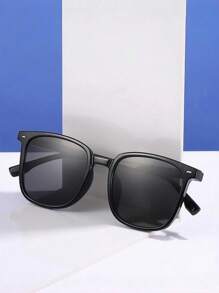 Gafas de sol polarizadas para hombres y mujeres, con montura cuadrada de plástico de estilo retro, diseño clásico como decoración para deportes al aire libre, ciclismo, viajes, playa, conducción, pesca, protección UV de verano, elegante atuendo para salidas familiares, vacaciones de verano, playa, viajes