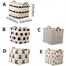 1pc Dirty Clothes Storage Box Fabric Toy Organizer Clothing Storage And Organization Dirty Laundry Basket Toys Folding Home Dress Pants Shoes Jeans Boots Skirt Laundry Hamper, Washing Basket Bathroom Organizer, Basket, Storage Basket, Foldable Laundry Basket