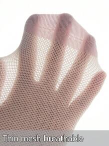 5 Pairs Girls Mesh Breathable Mid-Calf Socks, Cute Cartoon Cat Design, Suitable For Spring & Summer - Multicolor - View 3