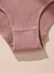 12pcs Full Coverage Briefs, Solid Soft Underpants Women's Simple Fashion Classic Cotton Thong Designed Seamless Bikinis Ladies Underwear, Can Be Worn For Sports Work And Party For Summer  For Women For Winter - 彩色 - 查看 7