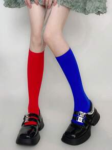 1/5/10/15 Pairs Women Velvet Thigh High Socks, Solid Color, High Elasticity 120D, Spring/Summer