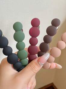 1pc Short Hair Clip Headwear, Low Ponytail Hair Clip, Female Minimalist Elegant Clip, Women's Short Hair Slouchy Person Bangle Clip, One Line Spring Clip, Half Tied Hair Back Head Clip For Girls, Hair Accessory, Horizontal Clip, Straight Clip