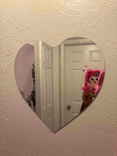 1pc DIY Acrylic Mirror, Bathroom Spiegel Makeup Unbreakable, Self Adhesive, No Installation Required. Wand Square Round Heart Shaped Waterproof Material, Adhesive. Bedroom Office, Various Surfaces, Different Environments, Ho hold Essential. Birthday Graduation Home Back To School Room Supplies view 8